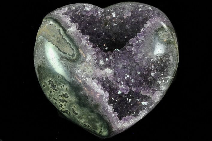 Purple Amethyst Crystal Heart - Uruguay #76809